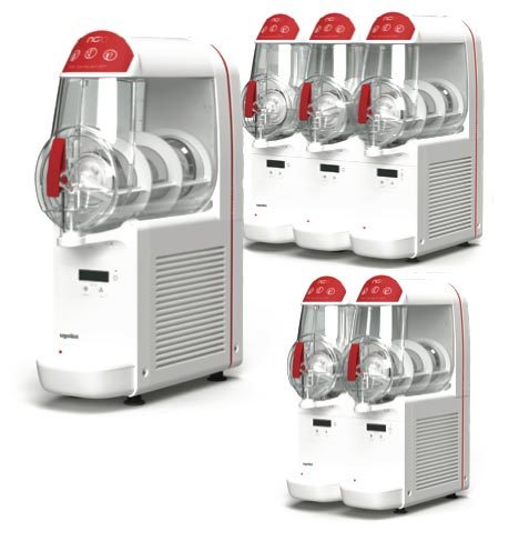 Ugolini NG Easy Slush-Maschine — Seitenansicht mit Behälter